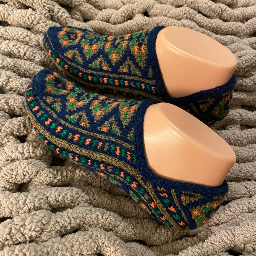 Hand Knitted Turkish Wool Socks | 100 % Natural Wool | Indoor Slipper Socks